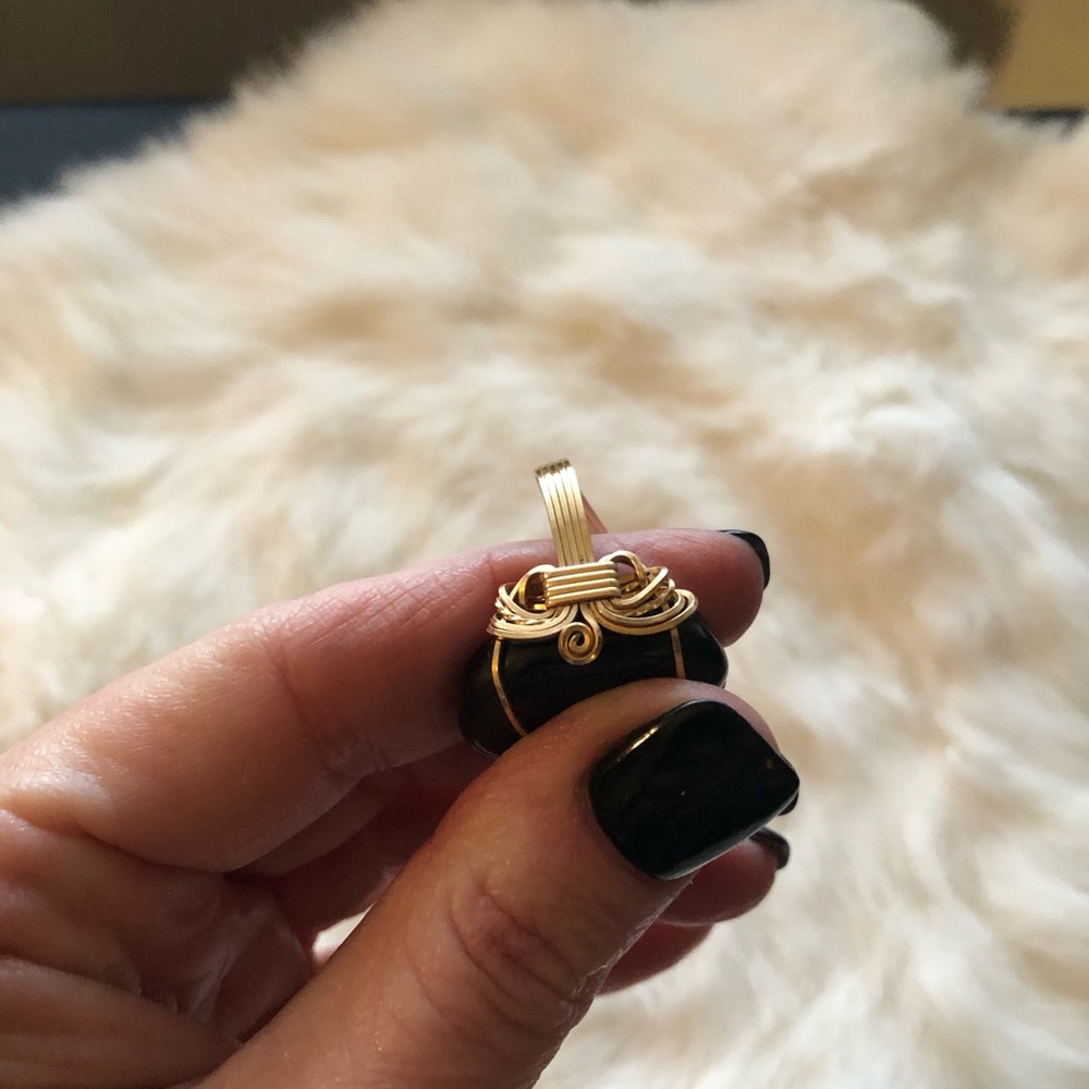 Black Jasper Ring 14kt - Picture 9 of 12